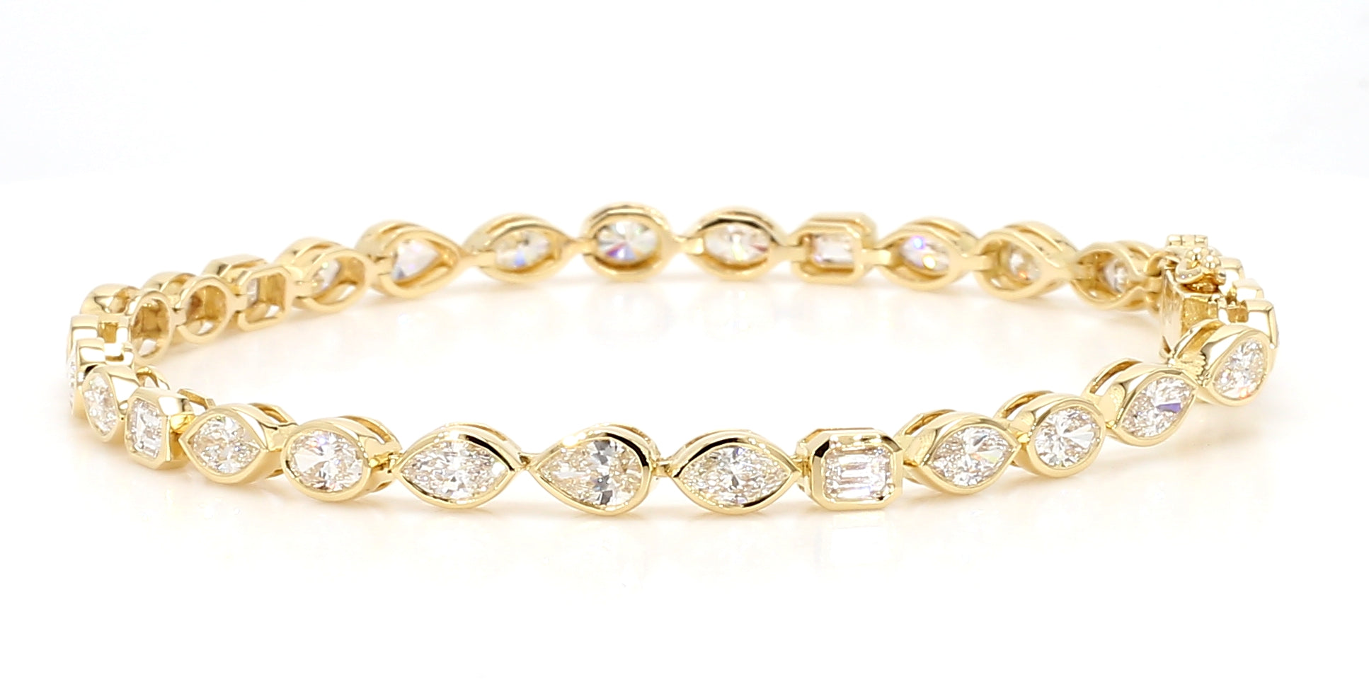 Natural White Oval Diamond Bracelet