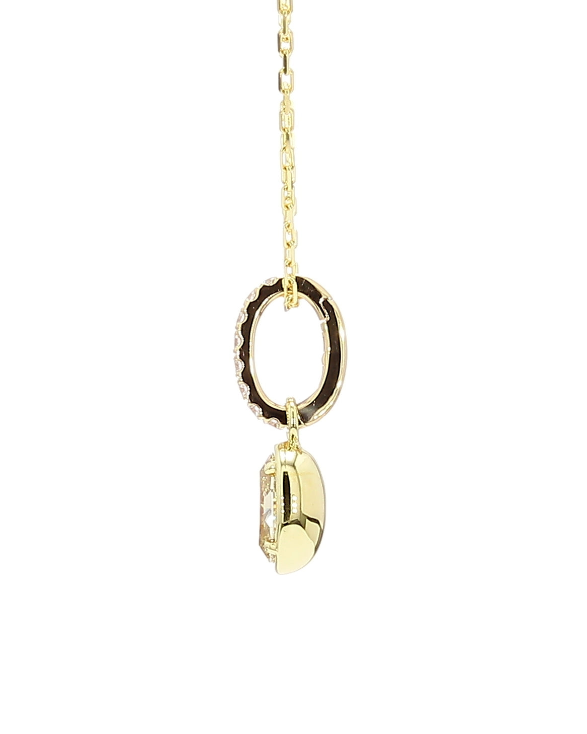Natural Yellow Oval Diamond Pendant Gia Certified