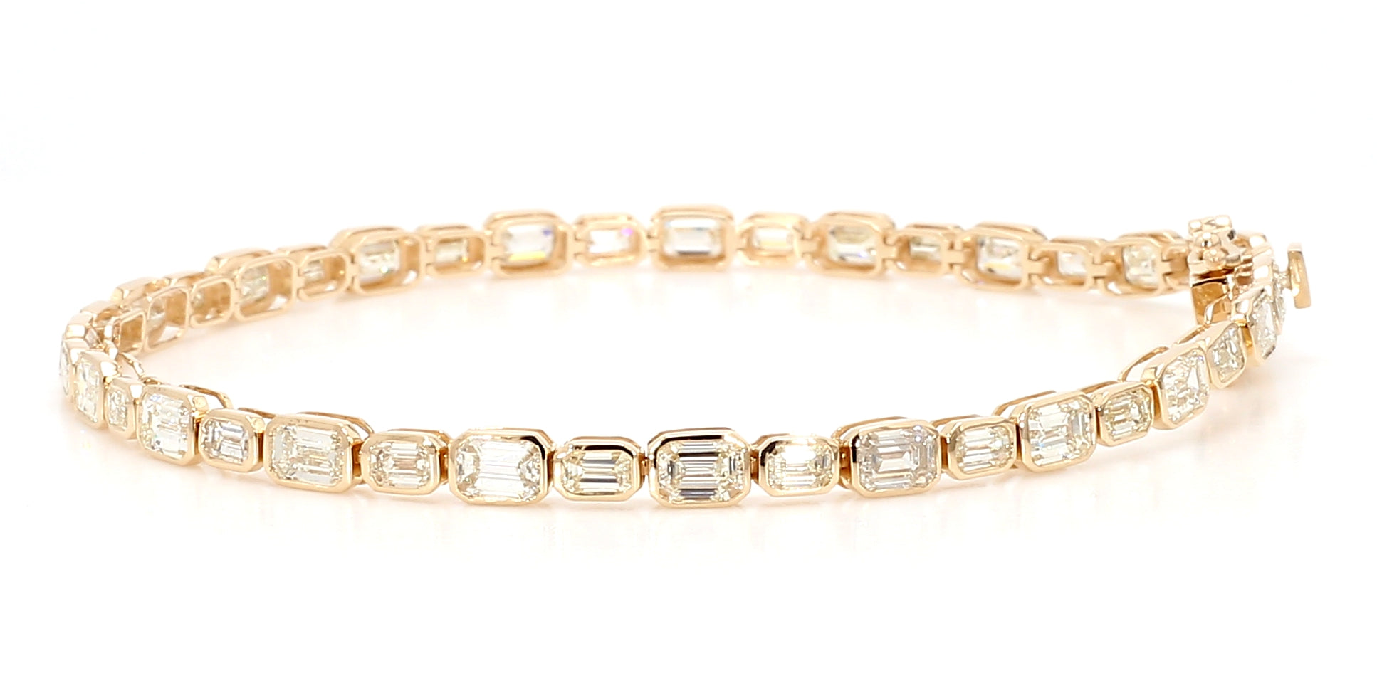 Natural White Emerald Diamond Bracelet