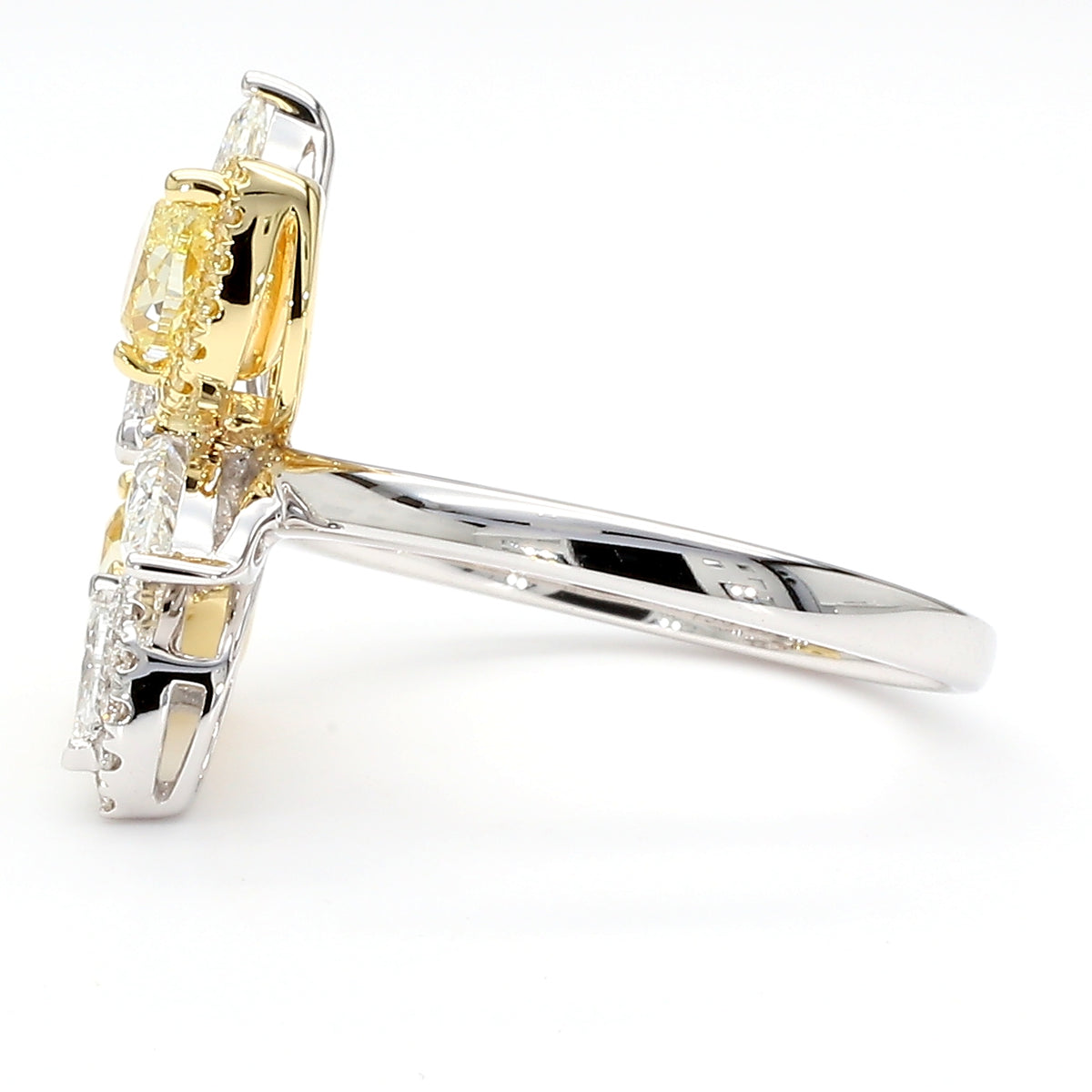 Natural White Pear Diamond Ring