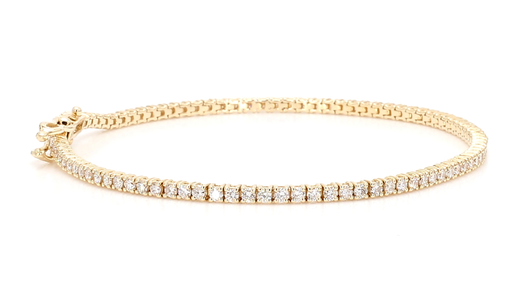 Natural White Round Diamond Bracelet