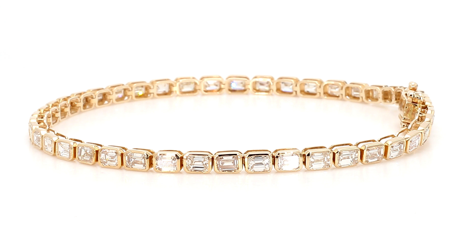 Natural White Emerald Diamond Bracelet