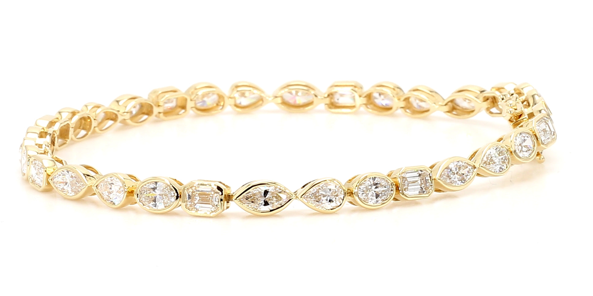 Natural White Emerald Diamond Bracelet