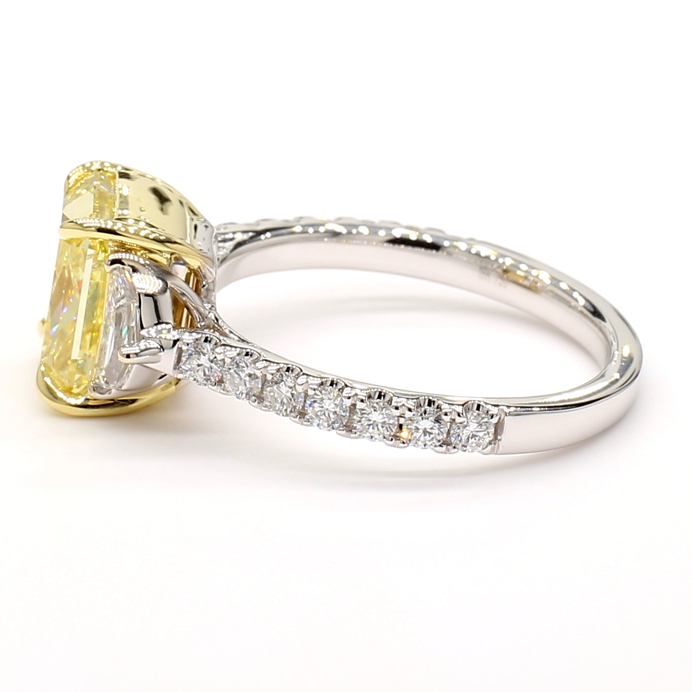 Natural Yellow Radiant Diamond Ring GIA Certified product image 3