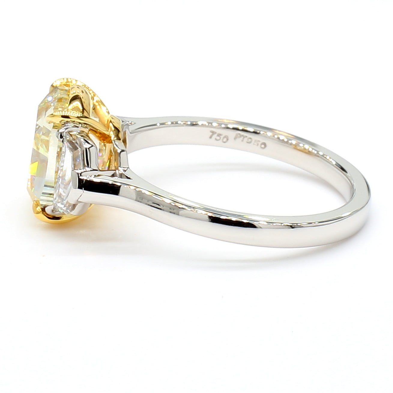 Natural Yellow Cushion Diamond Ring GIA Certified product image 3