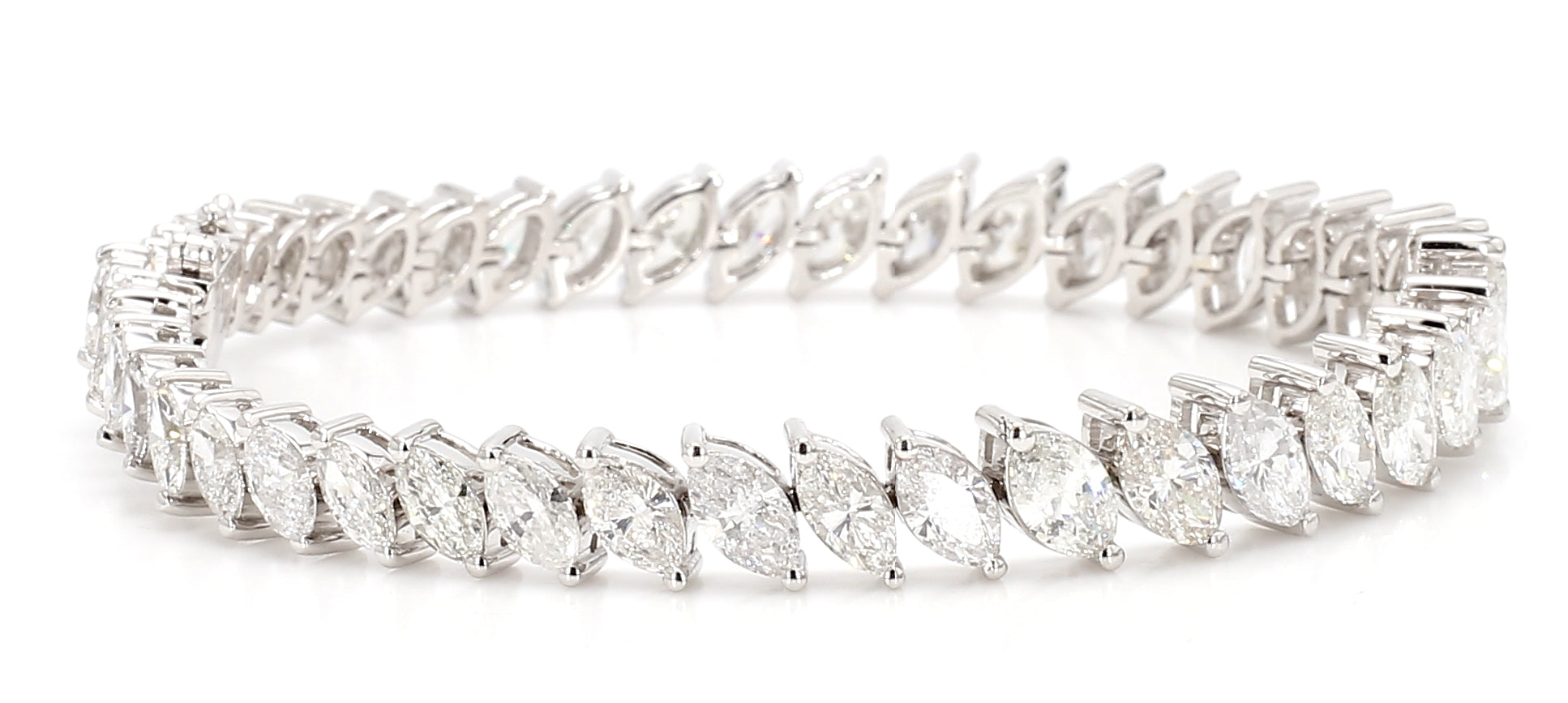 Natural White Marquise Diamond Bracelet