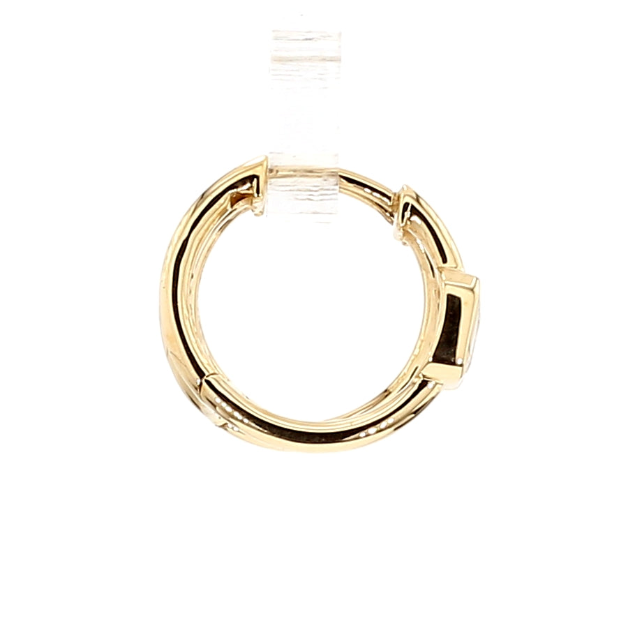 Natural White Radiant Diamond Earring