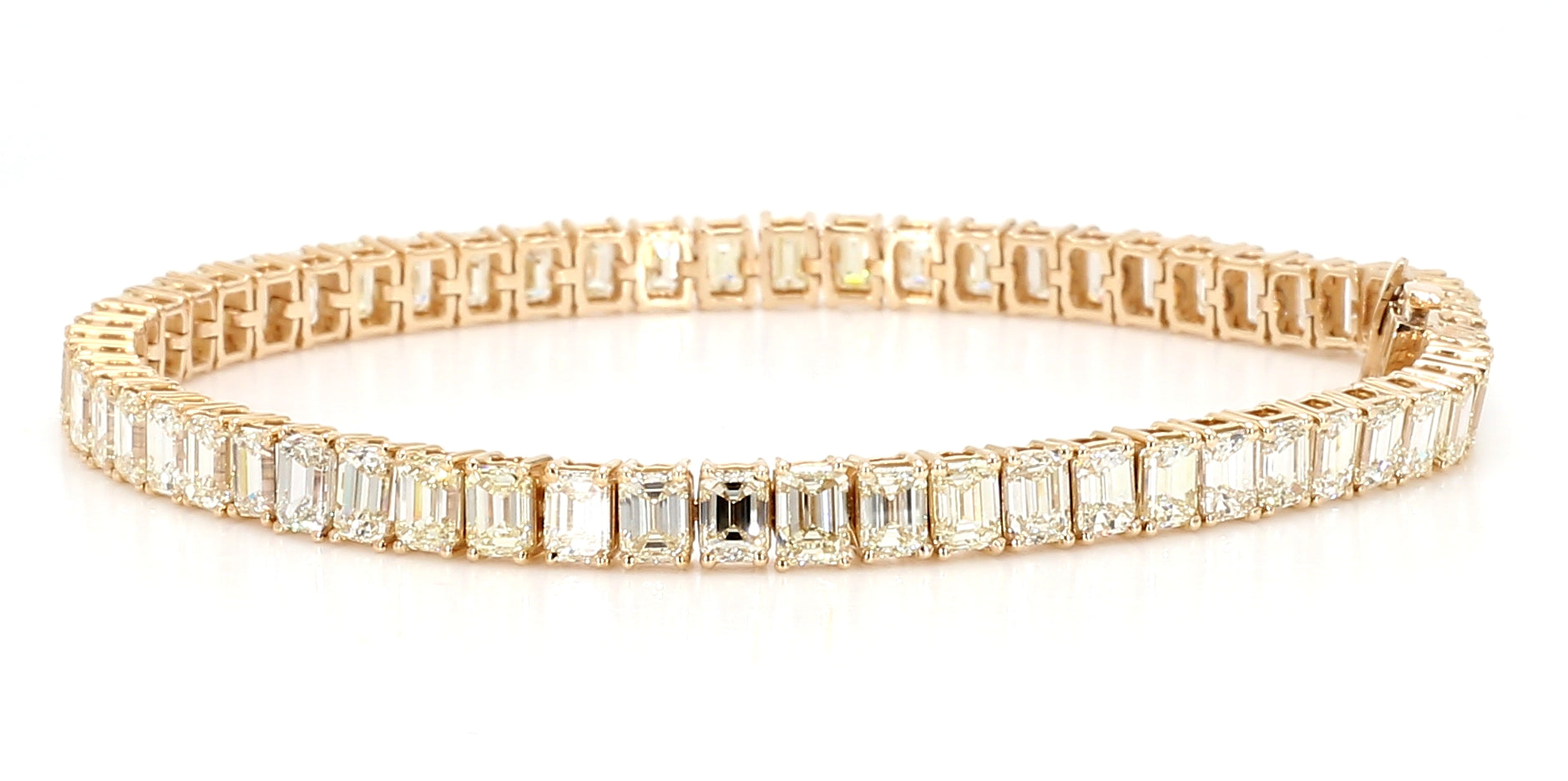 Natural White Emerald Diamond Bracelet