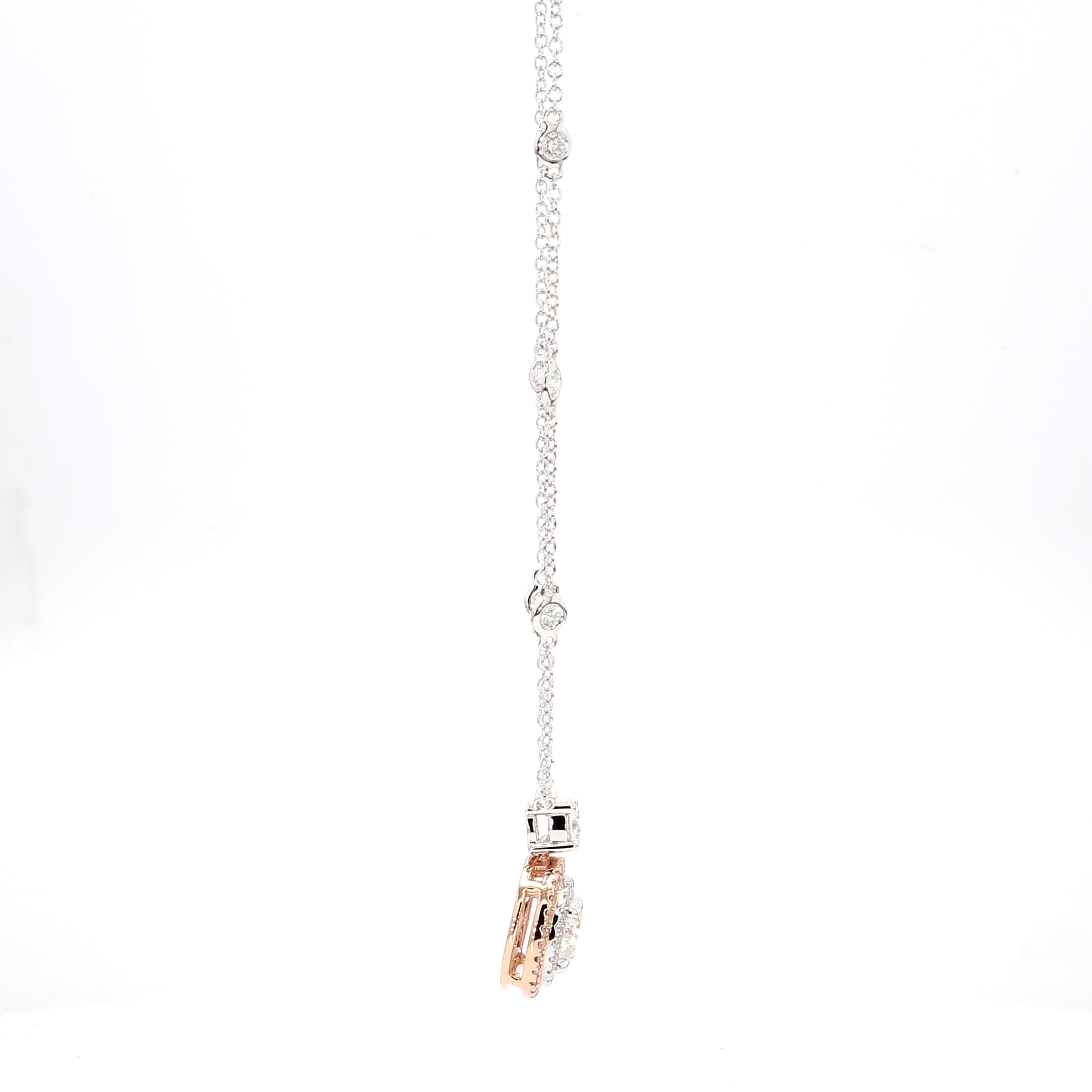 Natural White Round Diamond Necklace Gia CERTIFIED