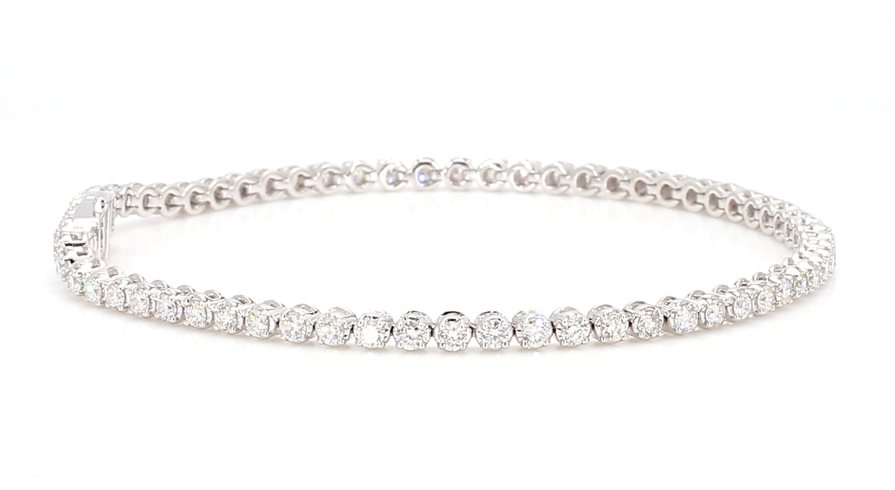 Natural White Round Diamond Bracelet