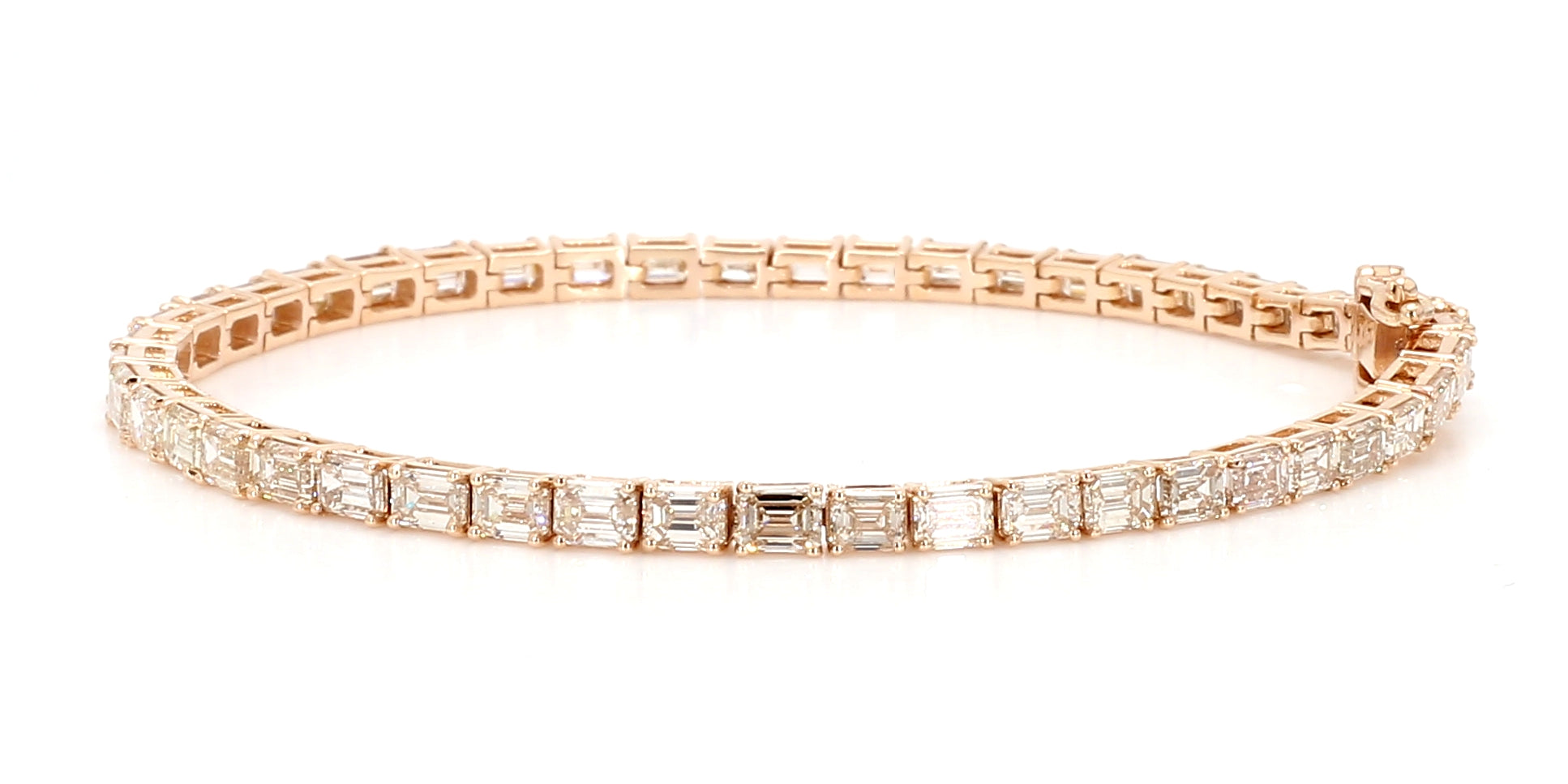 Natural White Emerald Diamond Bracelet