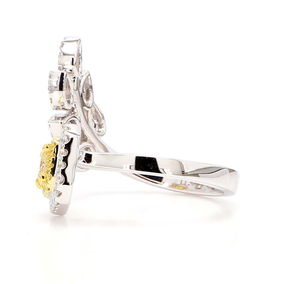 Natural Yellow Radiant Diamond Ring | GIA Certified