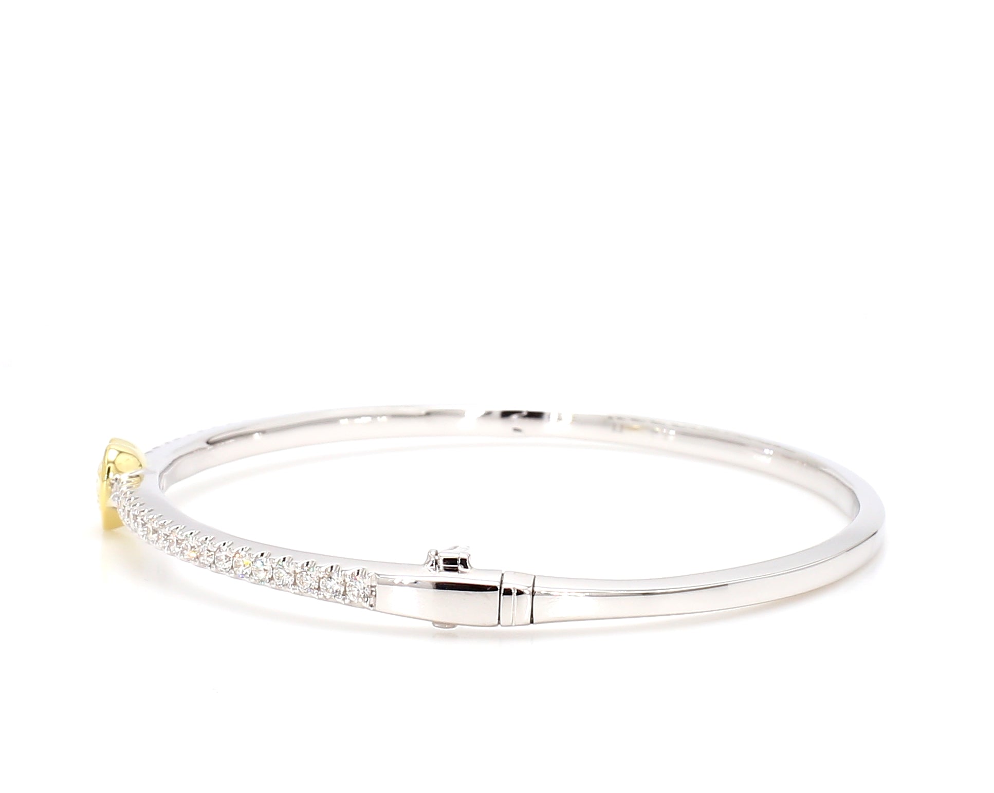 Natural Yellow Heart Diamond Bracelet Gia Certified