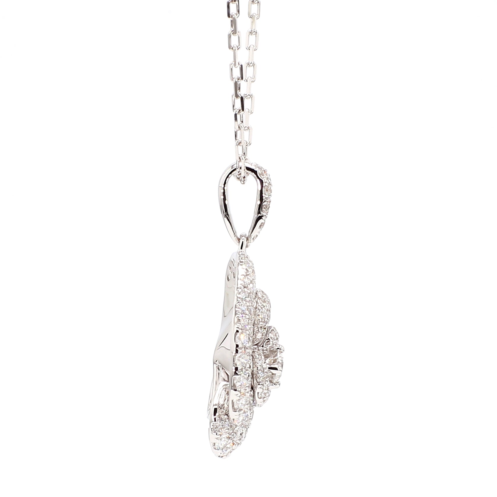 Natural White Round Diamond Pendant