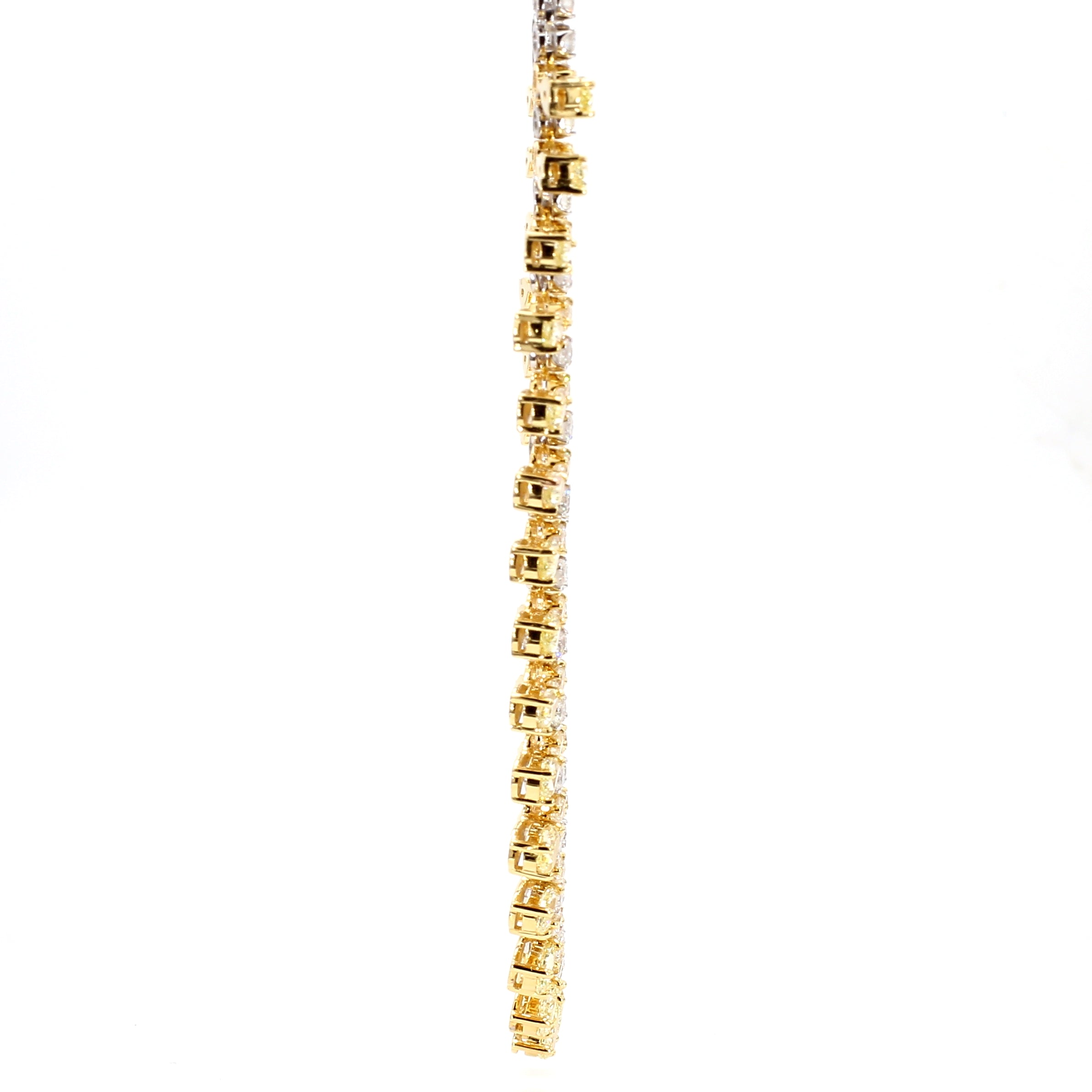 Natural Yellow Pear Diamond NECKLACE