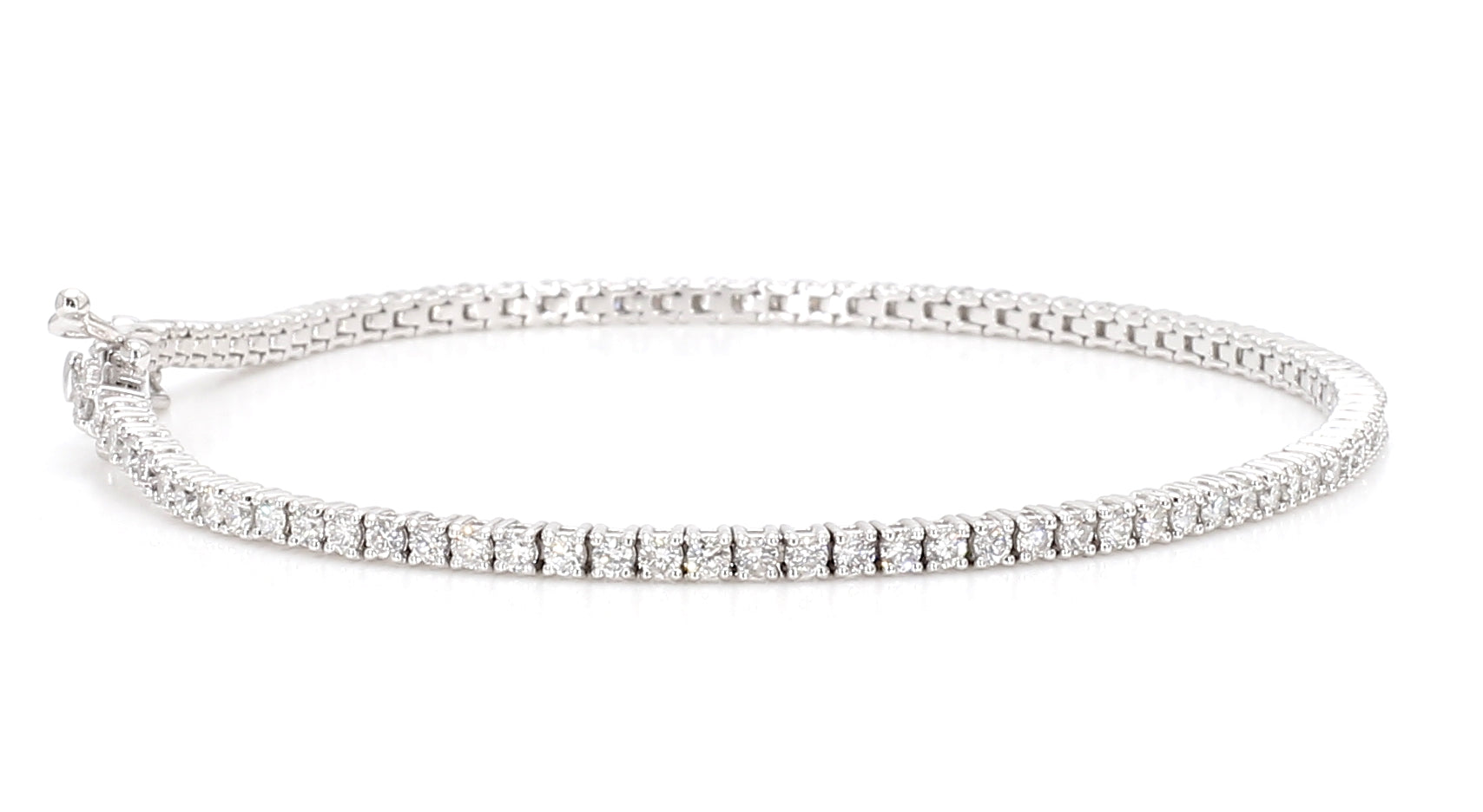 Natural White Round Diamond Bracelet