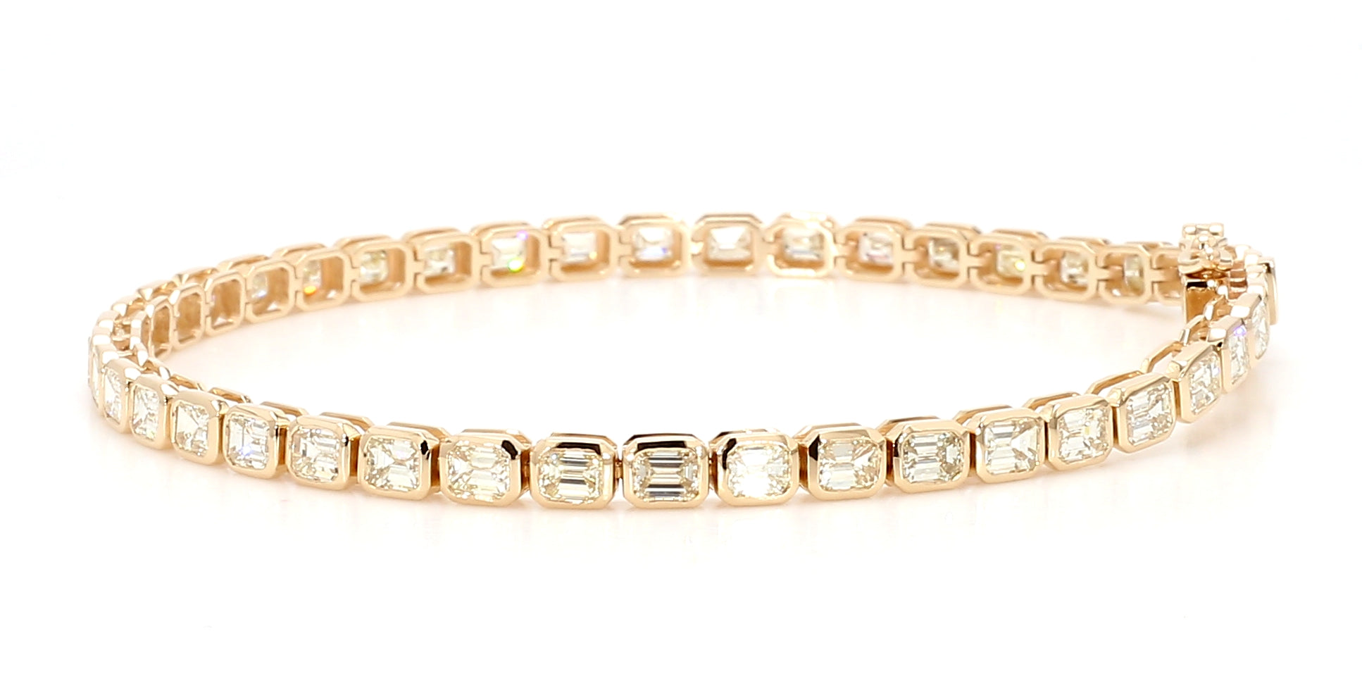 Natural White Emerald Diamond Bracelet