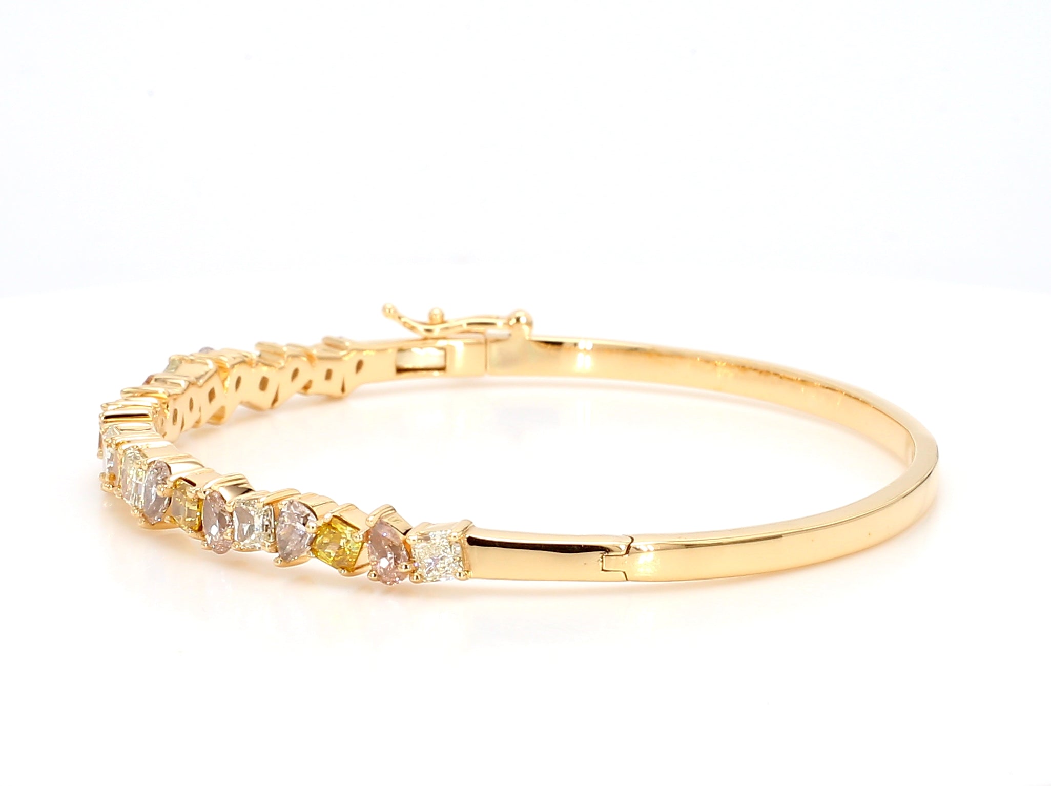 Natural Pink Pear Diamond Bracelet