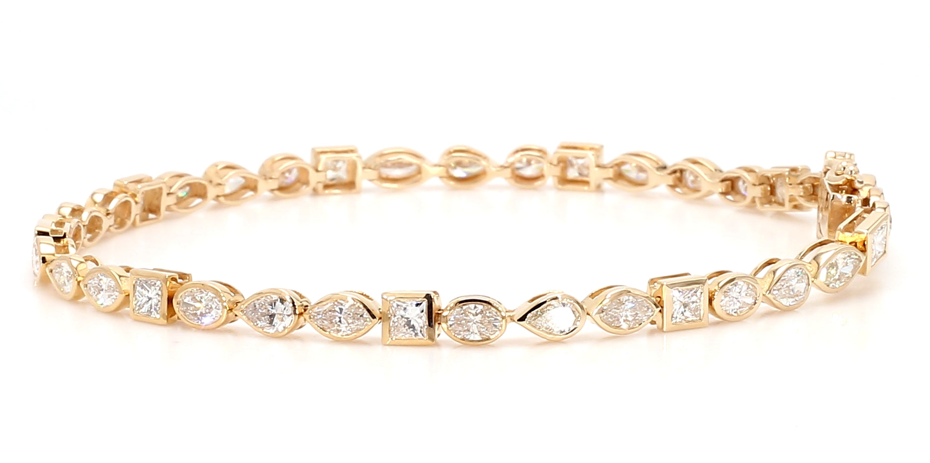 Natural White Pear Diamond Bracelet