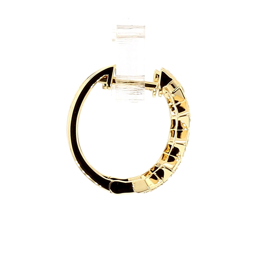 Natural Yellow Round Diamond Earring