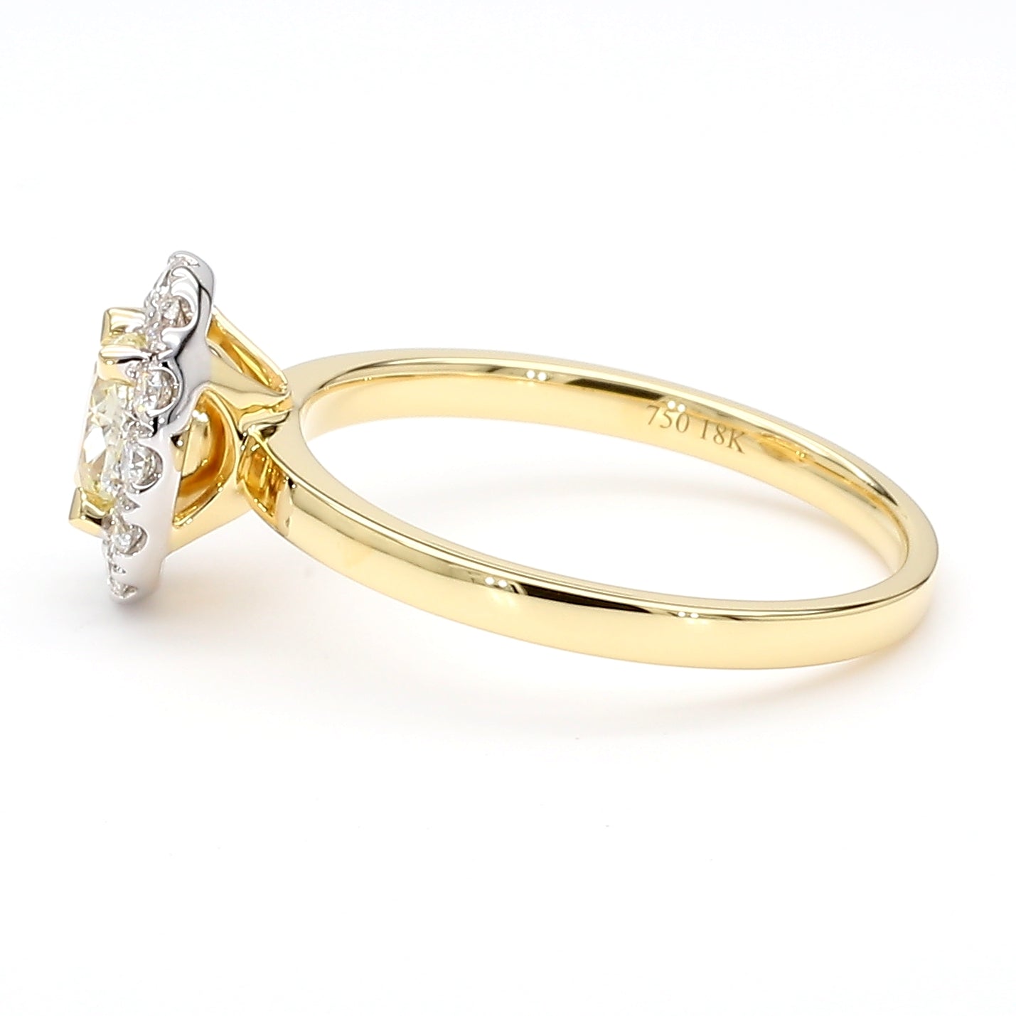 Natural Yellow Oval Diamond Ring