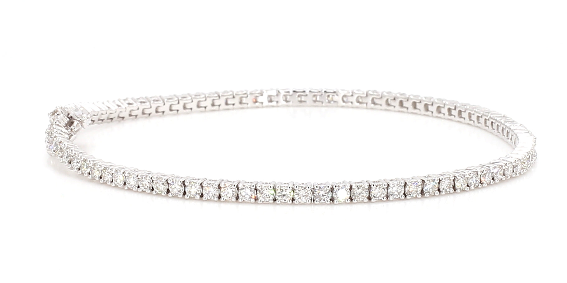 Natural White Round Diamond Bracelet