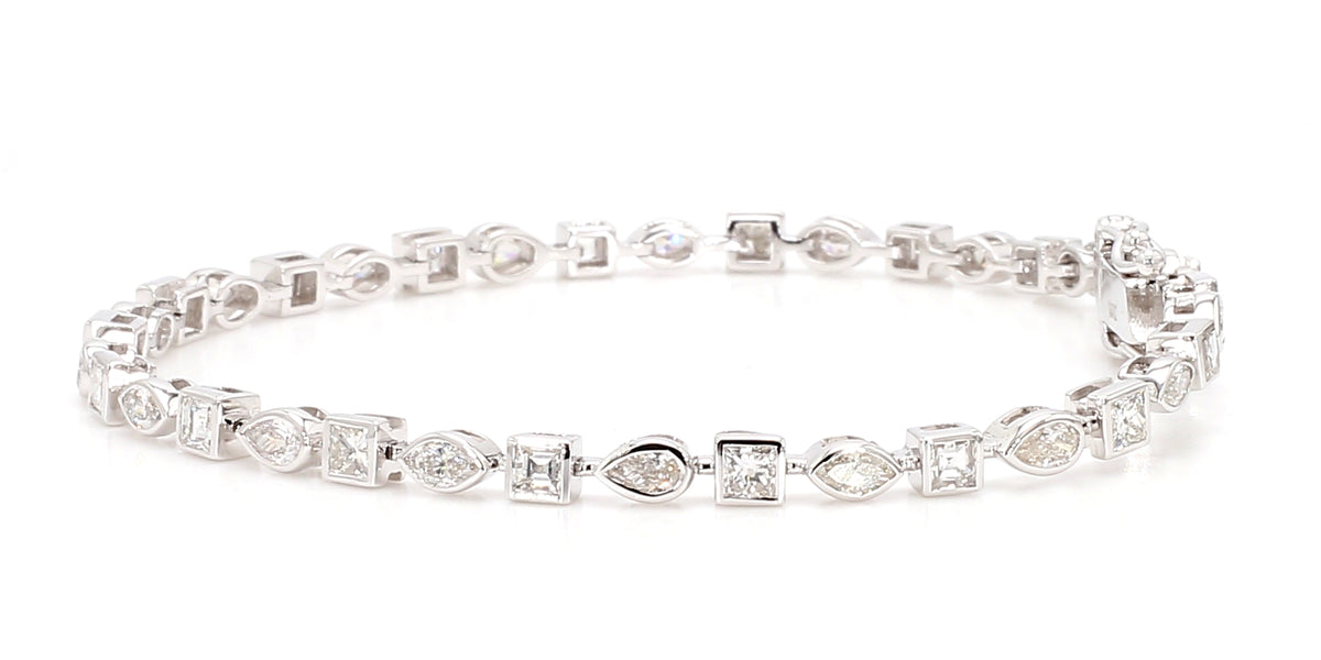 Natural White Mix Diamond Bracelet