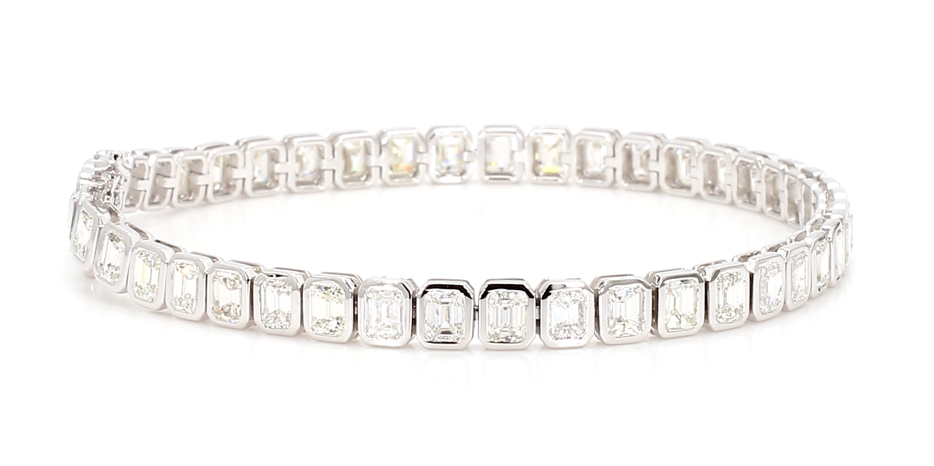 Natural White Emerald Diamond Bracelet