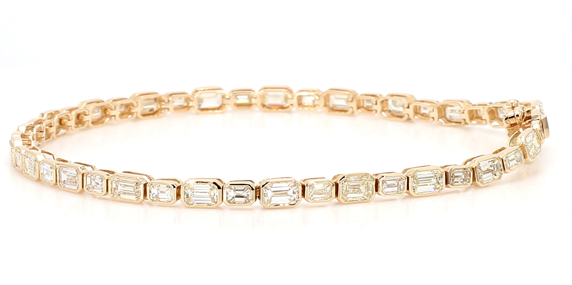 Natural White Emerald Diamond Bracelet