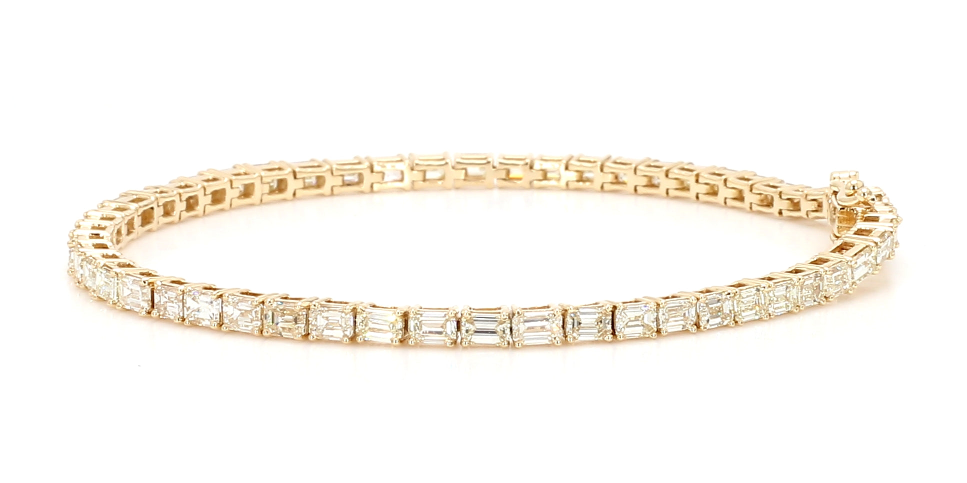 Natural White Emerald Diamond Bracelet
