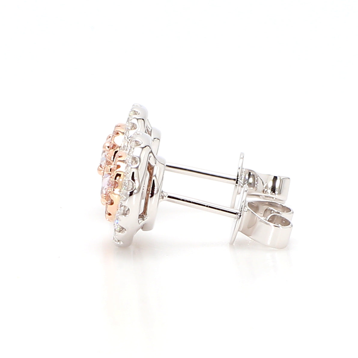 Natural Purple Oval Diamond Earring Gia Certified