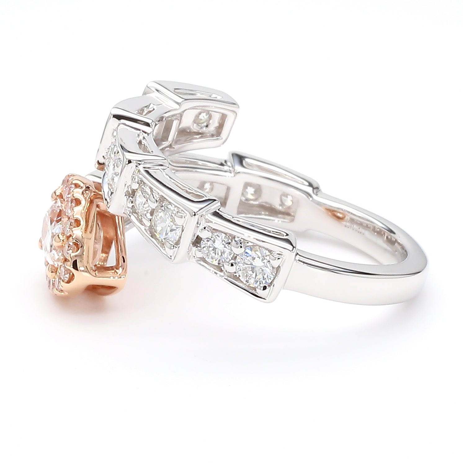 Natural Pink Pear Diamond Ring Gia Certified