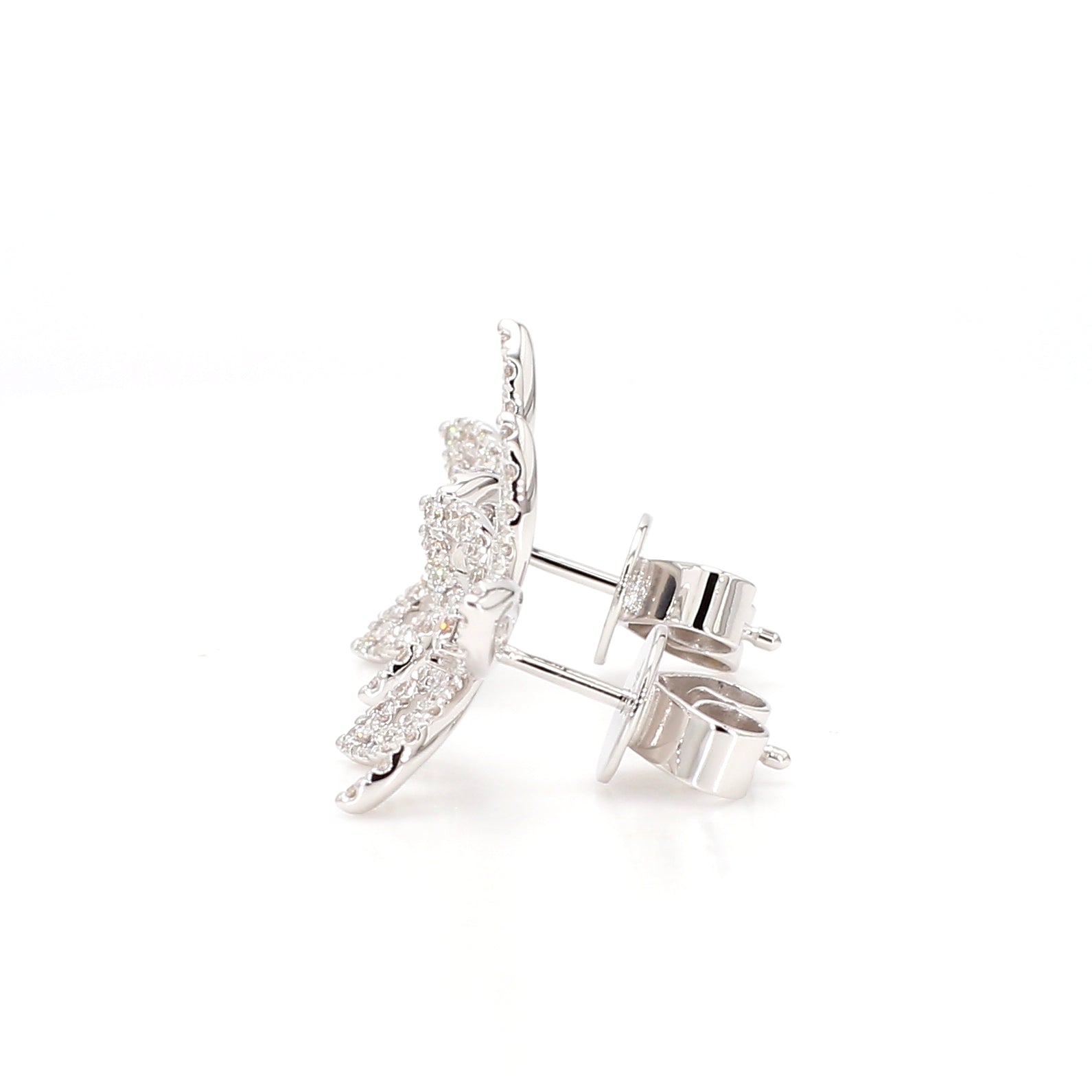 Natural White Round Diamond Earring