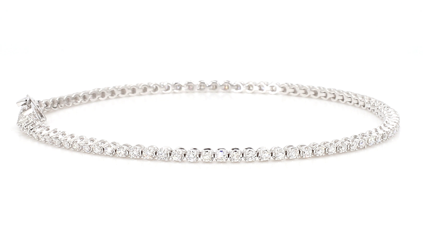 Natural White Round Diamond Bracelet