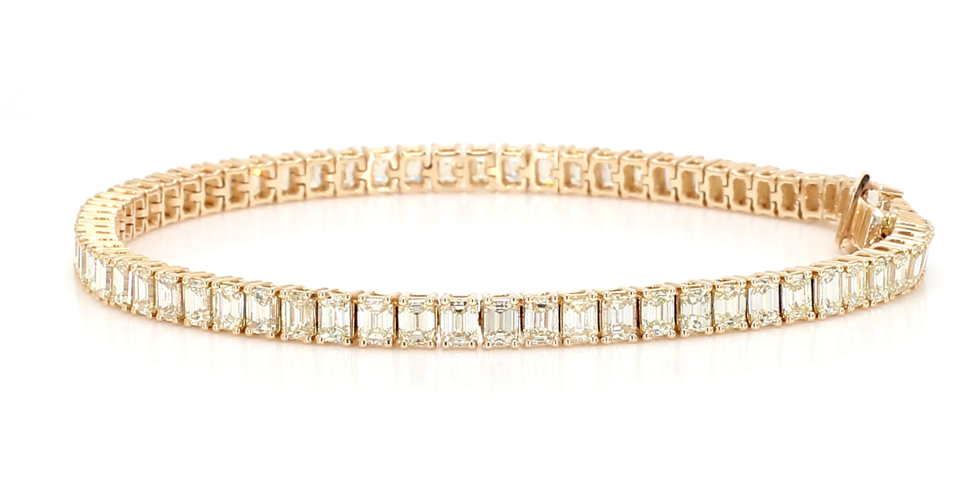 Natural White Emerald Diamond Bracelet