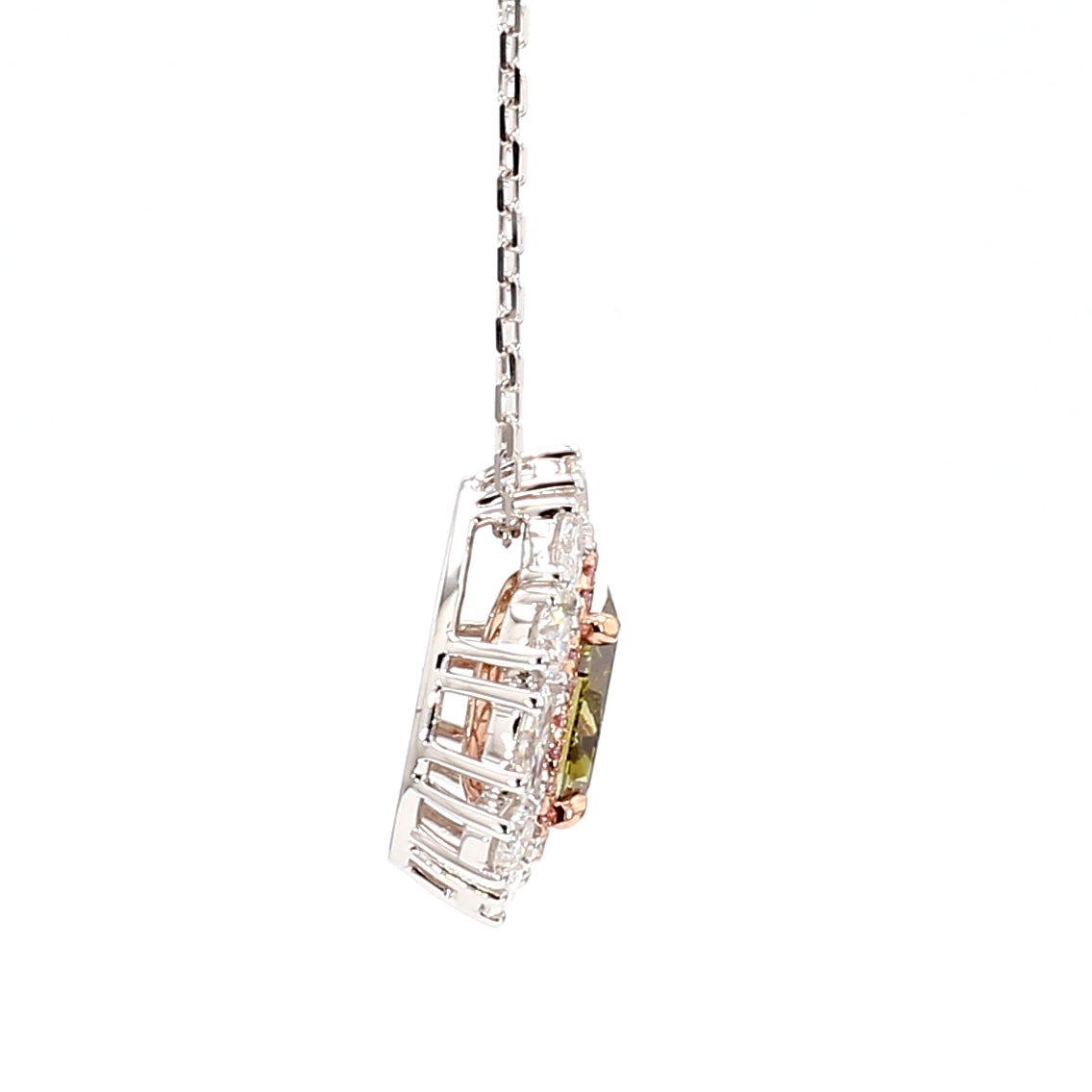 Natural Green Pear Diamond Pendant Gia Certified