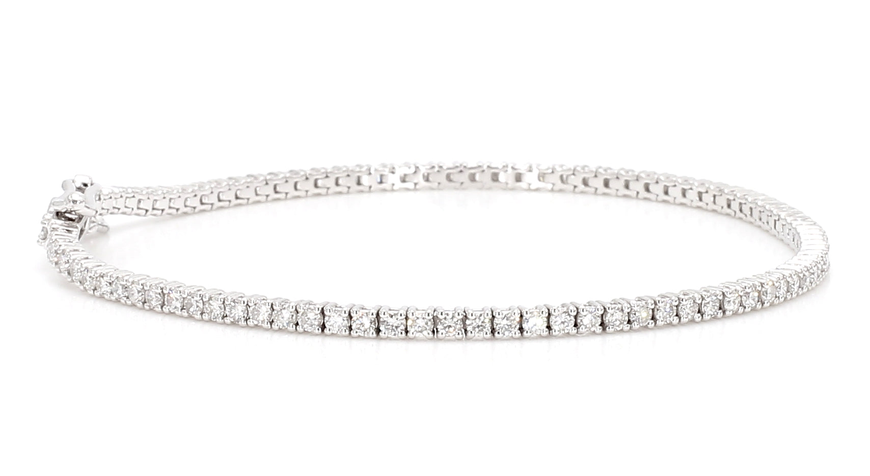 Natural White Round Diamond Bracelet