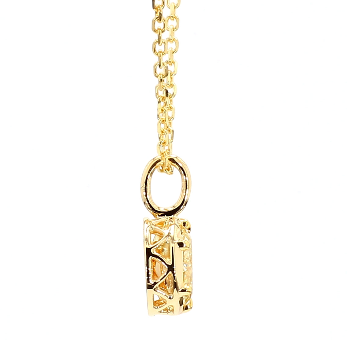 Natural Yellow Oval Diamond Pendant GIA Certified product image 3