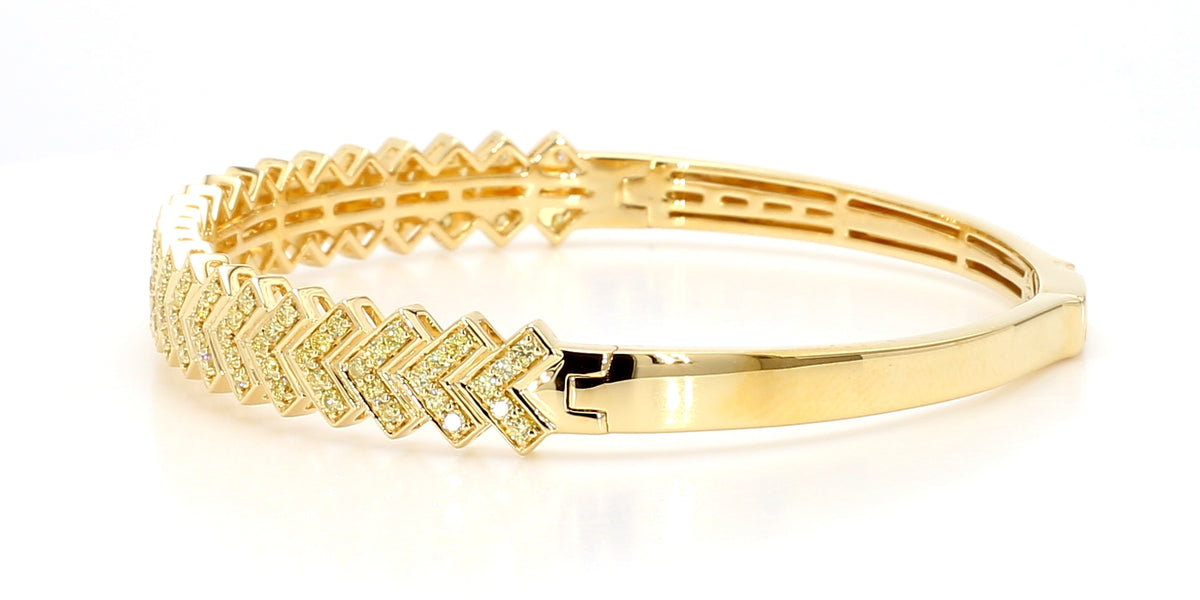 Natural Yellow Round Diamond Bracelet