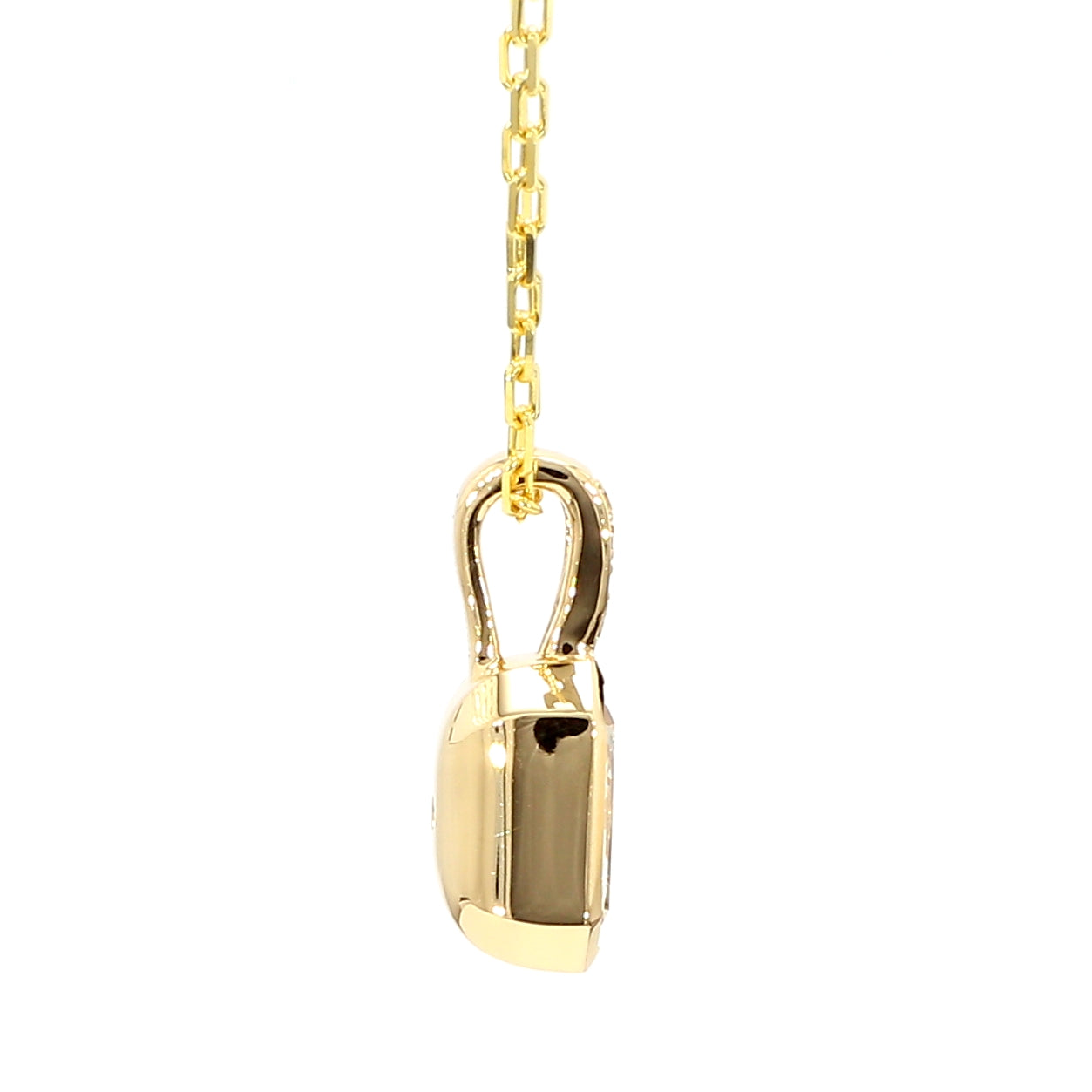Natural Yellow Radiant Diamond Pendant Gia Certified