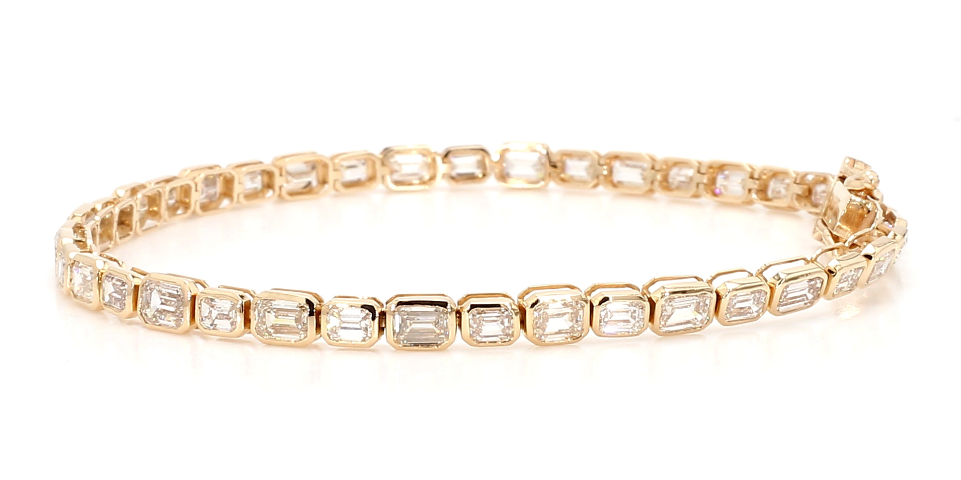 Natural White Emerald Diamond Bracelet