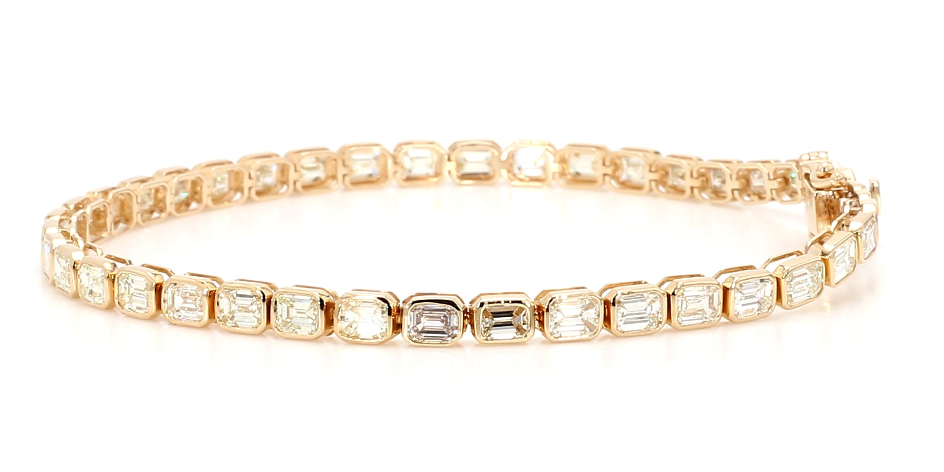 Natural White Emerald Diamond Bracelet