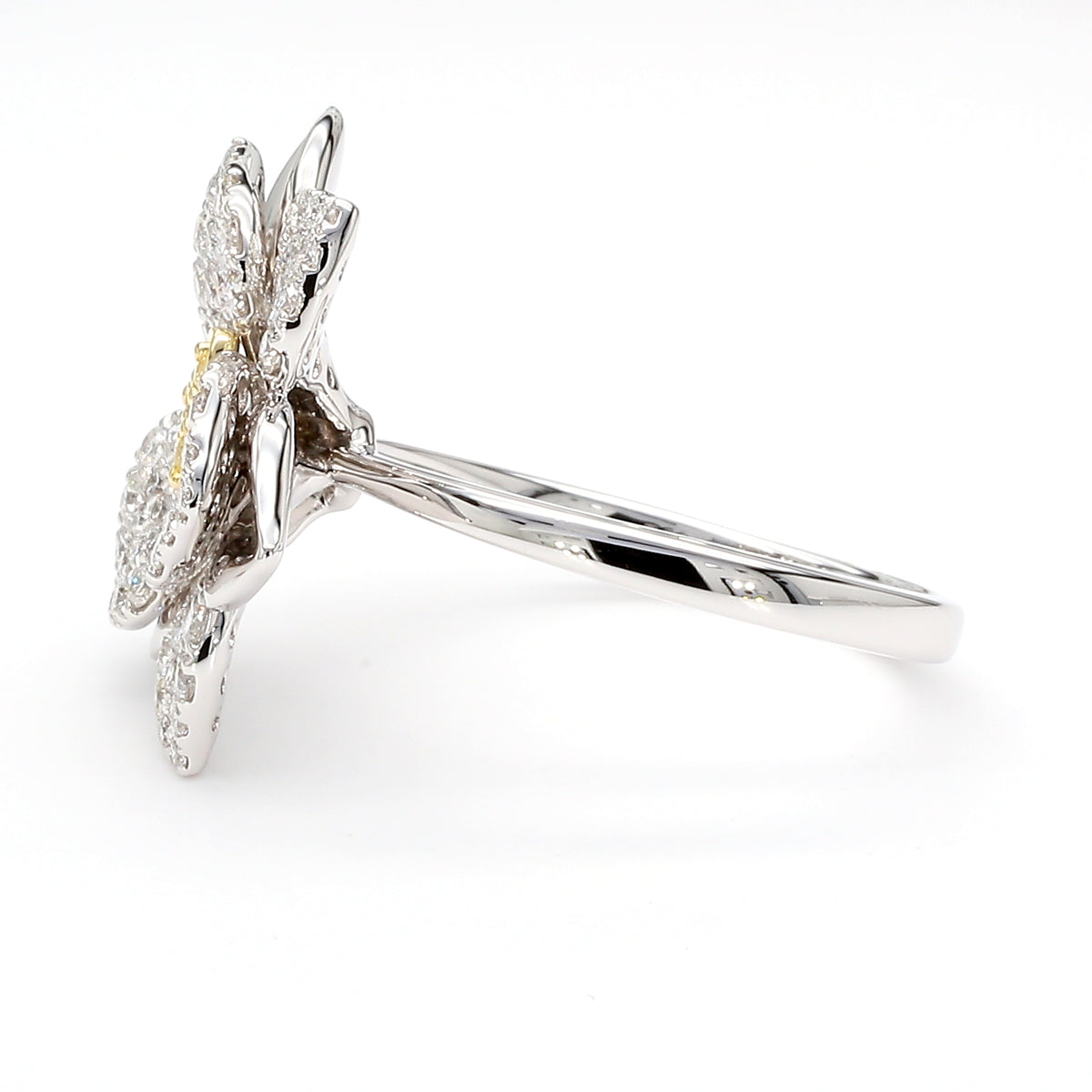 Natural Yellow Round Diamond Ring