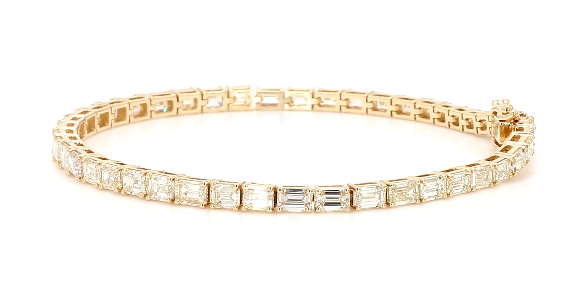 Natural White Emerald Diamond Bracelet