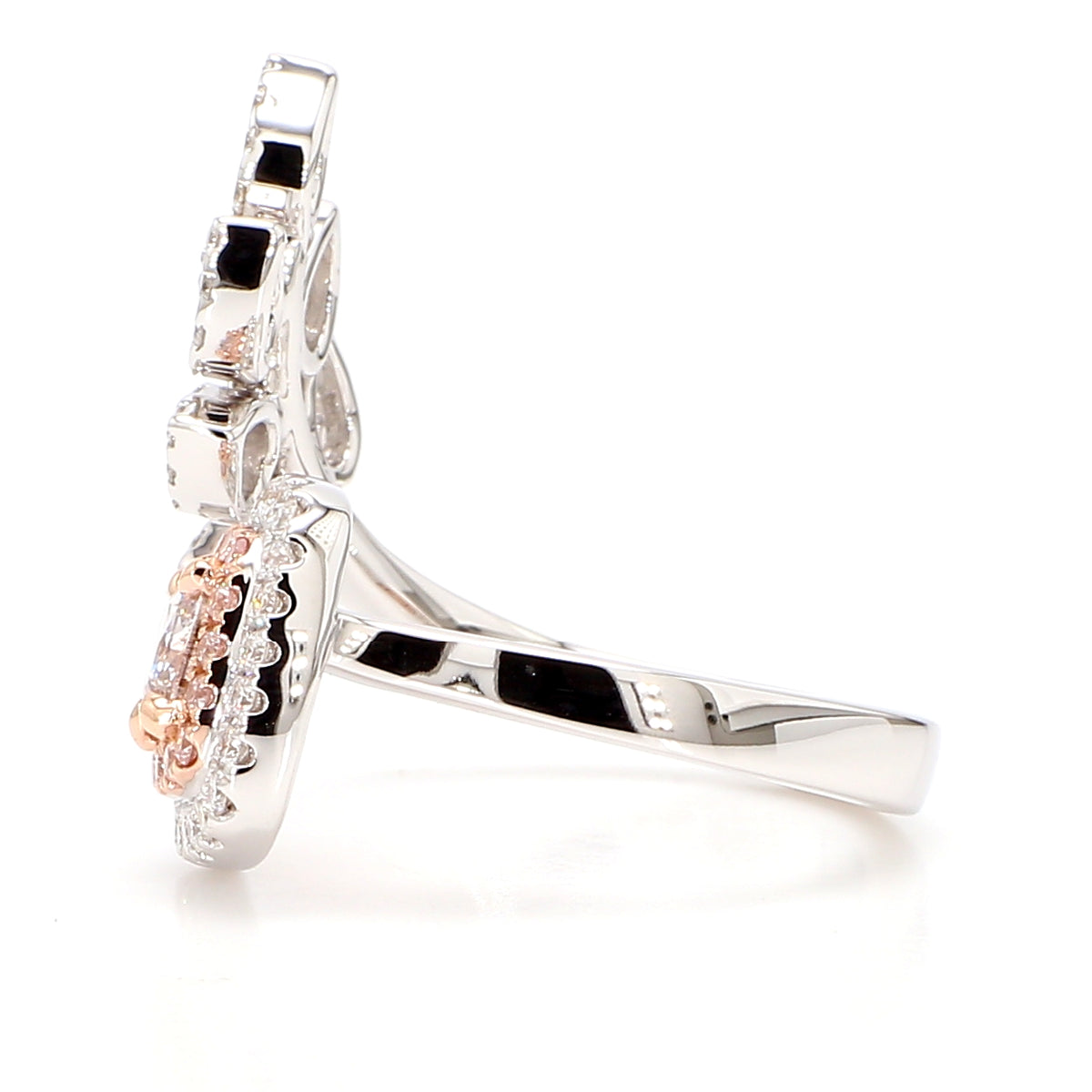 Natural Purple Cushion Diamond Ring | GIA Certified