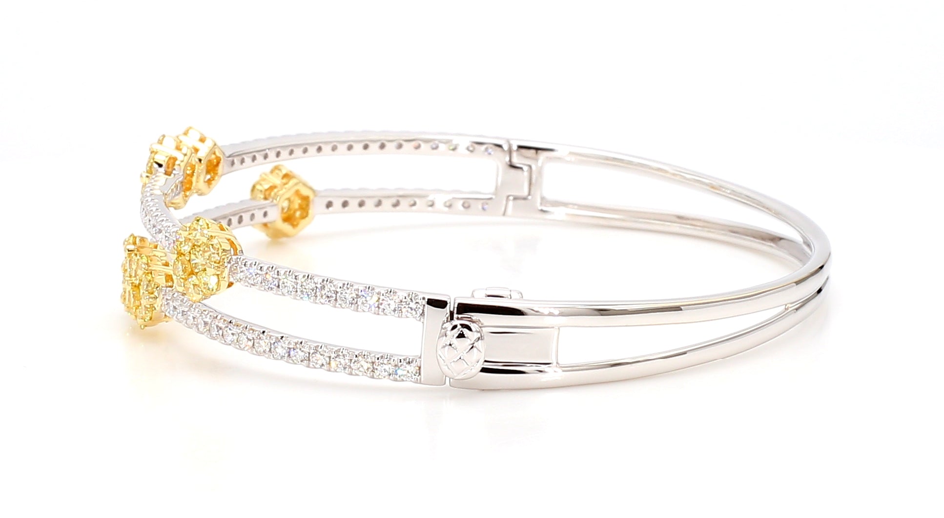 Natural Yellow Round Diamond Bracelet