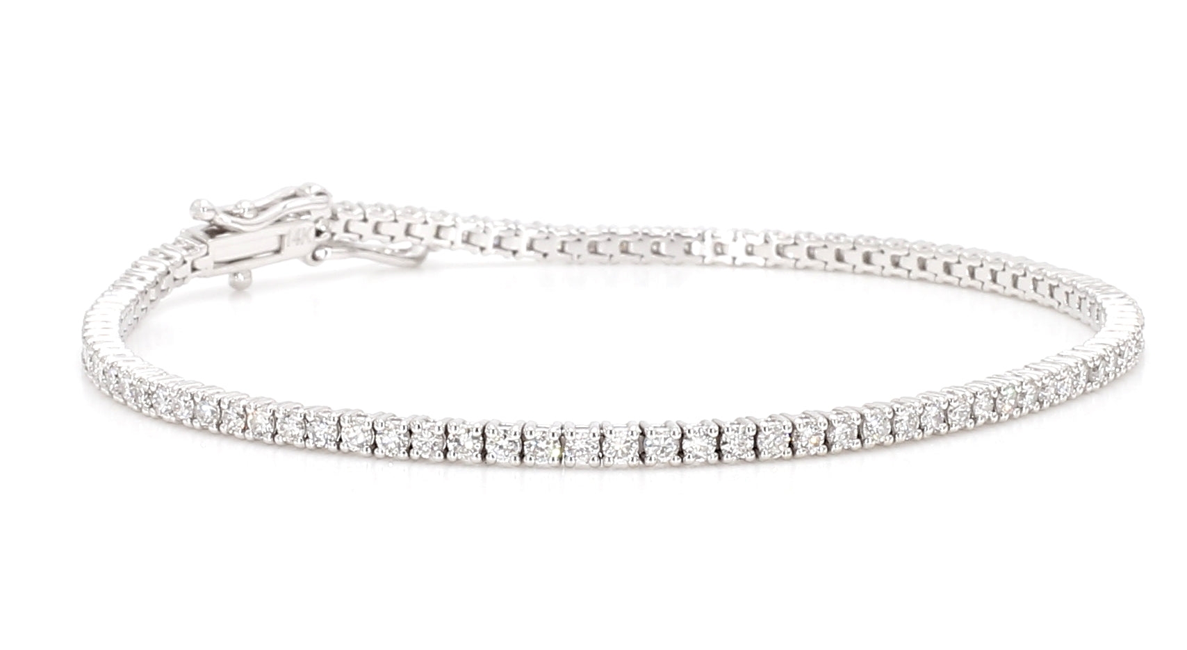 Natural White Round Diamond Bracelet