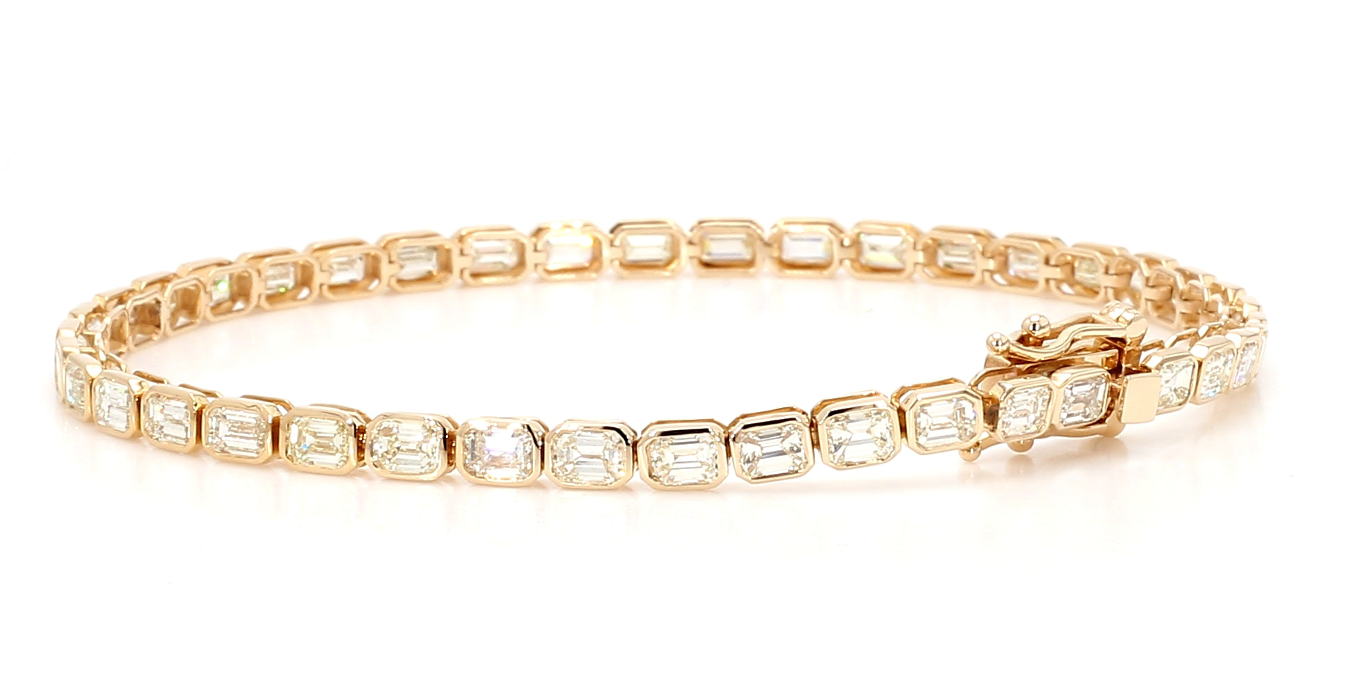 Natural White Emerald Diamond Bracelet