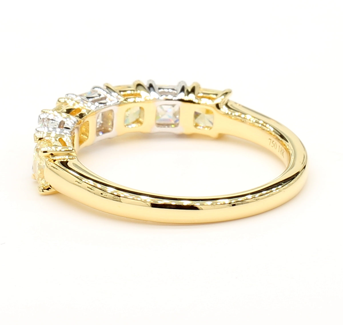 Natural Yellow Cushion Diamond Ring