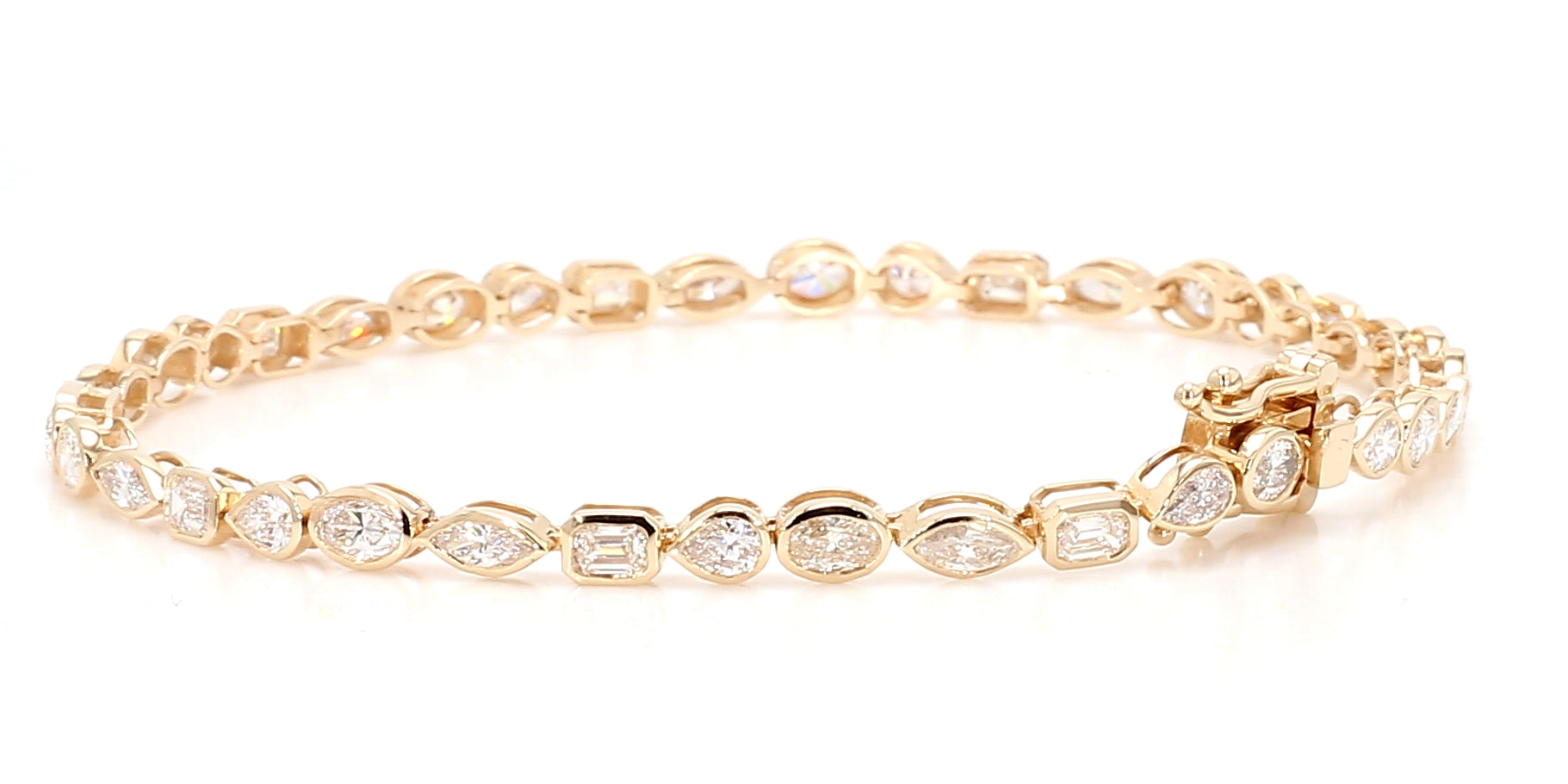 Natural White Oval Diamond Bracelet